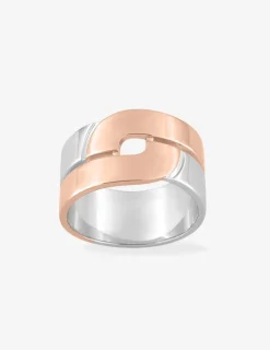 Bague bicolore argent 925 ‰, tout métal, fantaisie SO OR