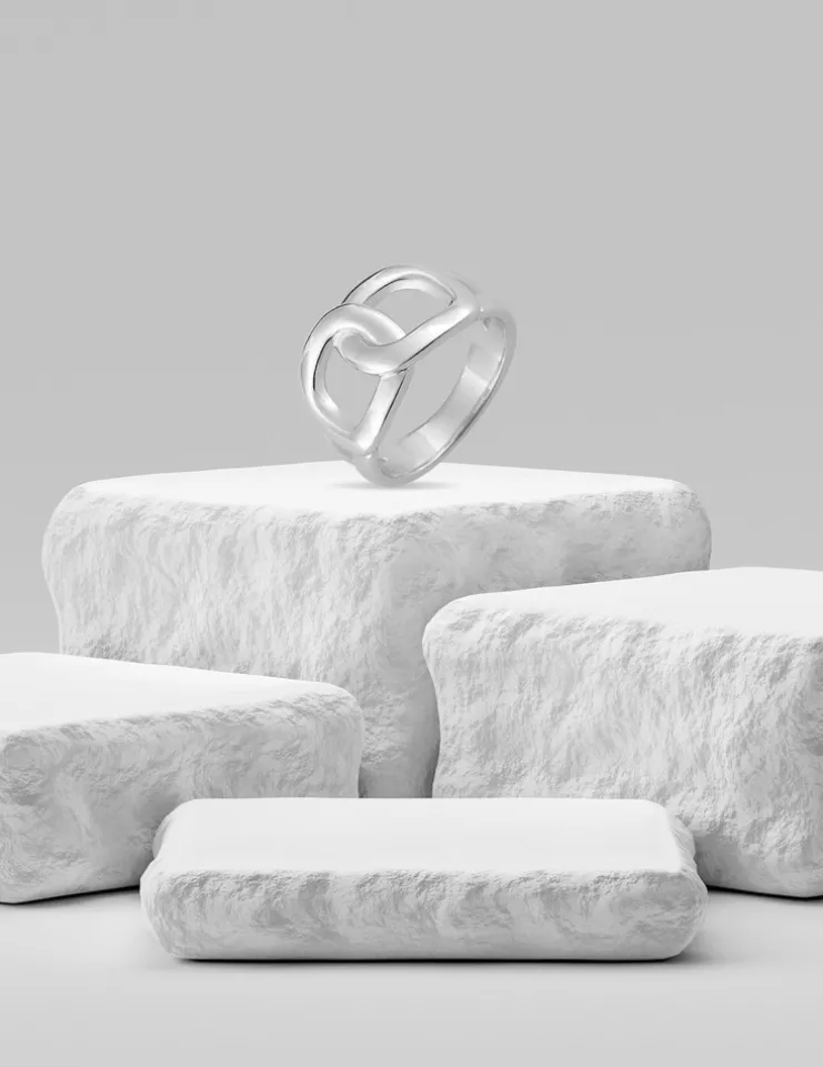 Bague bicolore argent 925 ‰, tout métal, fantaisie SO OR