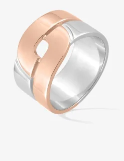 Bague bicolore argent 925 ‰, tout métal, fantaisie SO OR