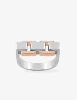 Bague bicolore argent 925 ‰, tout métal SO OR