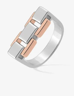 Bague bicolore argent 925 ‰, tout métal SO OR