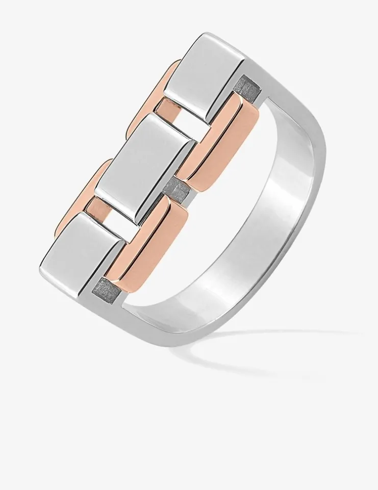 Bague bicolore argent 925 ‰, tout métal SO OR
