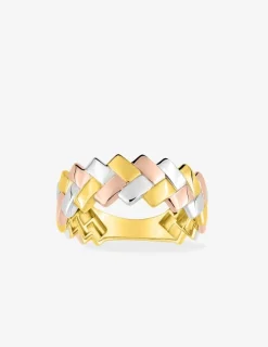Bague bicolore en or jaune 750 ‰ et rhodium SO OR
