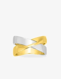 Bague bicolore or 750 ‰ SO OR