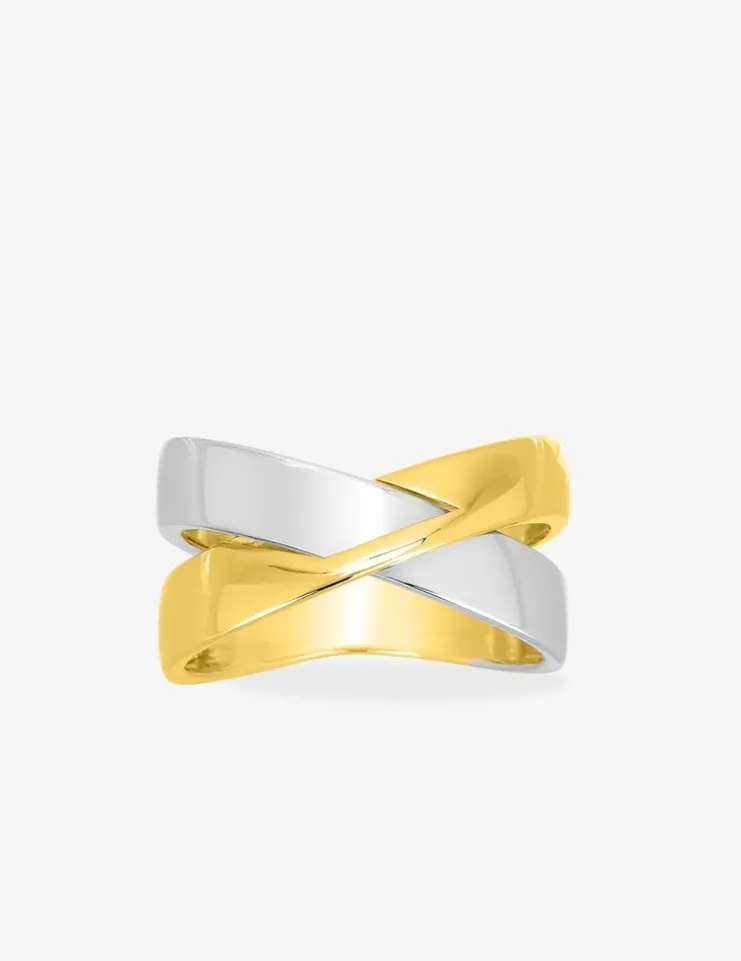 Bague bicolore or 750 ‰ SO OR