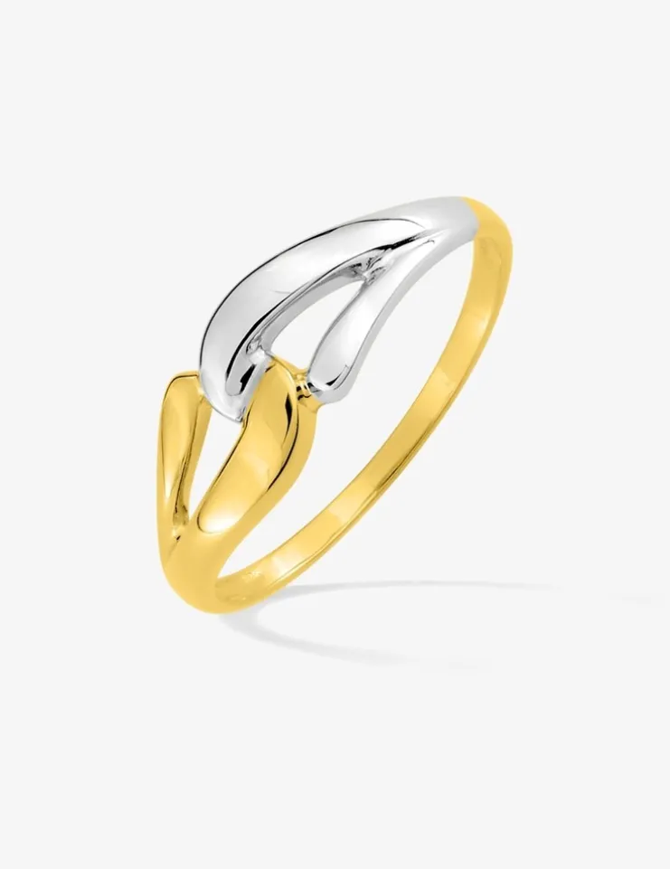 Bague bicolore or jaune 375 ‰ SO OR