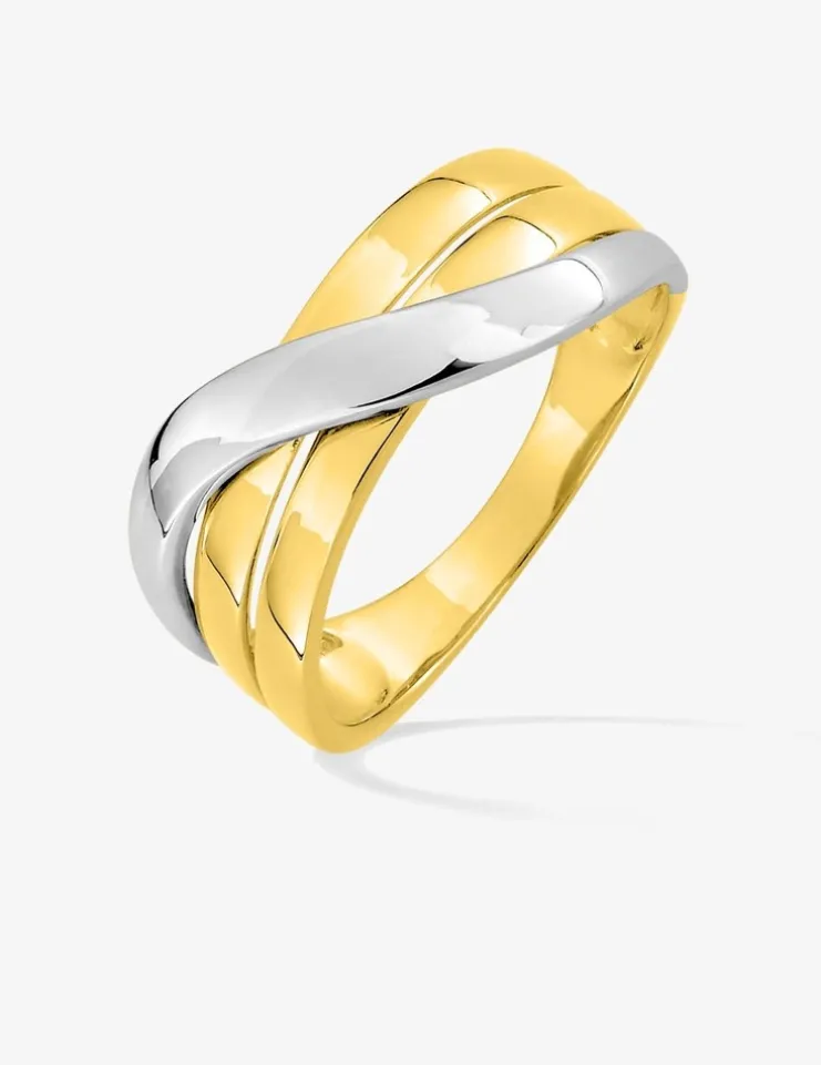 Bague bicolore or jaune 375 ‰ SO OR