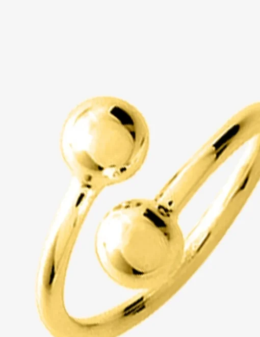 Bague boules 5 mm plaqué or SO OR