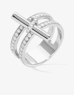 Bague breloque Argent 925‰ rhodié & oxydes de zirconium SO OR