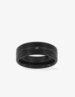 Bague chevalière acier et oxyde de zirconium SO OR