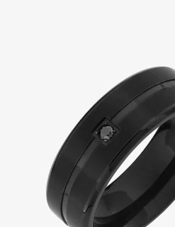Bague chevalière acier et oxyde de zirconium SO OR