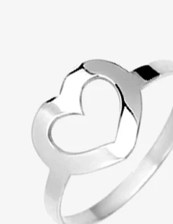 Bague cœur ajouré argent rhodié 925 ‰ SO OR