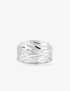 Bague effet martelé argent 925‰ rhodié SO OR