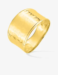 Bague effet martelé plaqué or SO OR