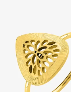 Bague en acier doré avec motif ajourée SO OR