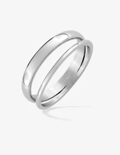 Bague en acier gris pour femme SO OR