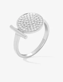 Bague en argent 925 ‰ rhodié et oxydes de zirconium SO OR