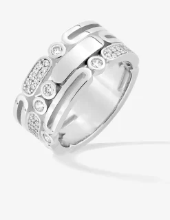 Bague en argent 925 ‰ rhodié et oxydes de zirconium SO OR