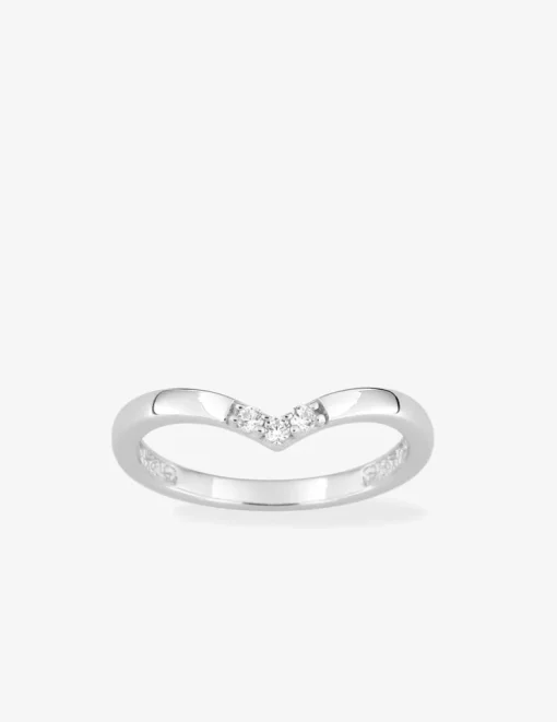 Bague en argent 925 ‰ rhodié, motif triangulaire SO OR