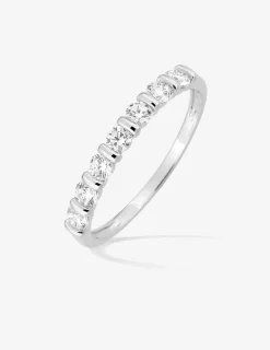 Bague en argent 925 ‰ rhodié, oxydes de zirconium blancs SO OR