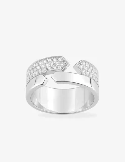 Bague en argent 925 ‰ rhodié, oxydes de zirconium SO OR