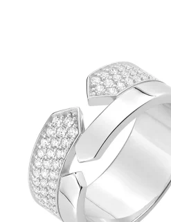Bague en argent 925 ‰ rhodié, oxydes de zirconium SO OR