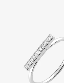 Bague en argent 925 ‰ rhodié, oxydes de zirconium SO OR