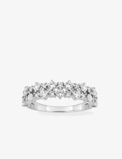 Bague en argent 925 ‰ rhodié, oxydes de zirconium blancs SO OR