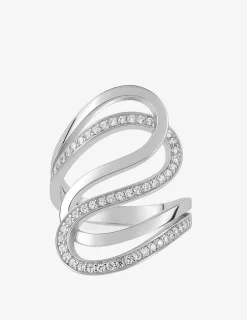 Bague en argent 925‰ rhodié et oxydes de zirconium SO OR
