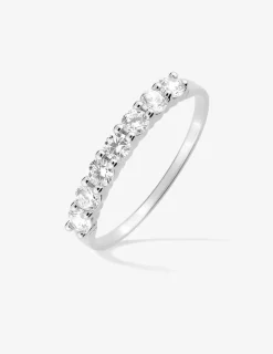 Bague en or blanc 375 ‰ avec oxydes de zirconium SO OR