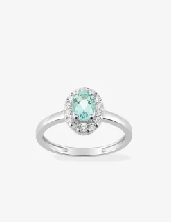 Bague en or blanc 750 ‰ et aigue-marine SO OR