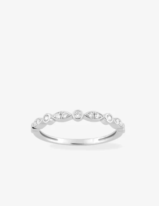Bague en or blanc 750 ‰ et oxyde de zirconium SO OR