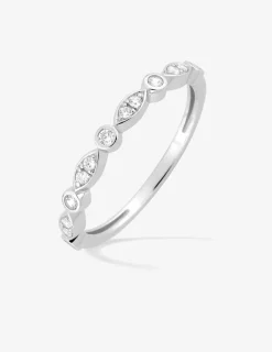 Bague en or blanc 750 ‰ et oxyde de zirconium SO OR