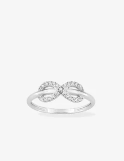 Bague en or blanc 750 ‰ et oxydes de zirconium SO OR