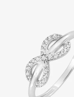 Bague en or blanc 750 ‰ et oxydes de zirconium SO OR