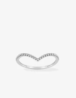 Bague en or blanc 375 ‰, motif triangulaire SO OR