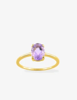 Bague en or jaune 750 ‰ avec améthyste SO OR