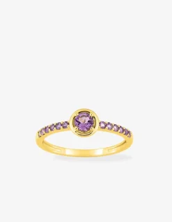Bague en or jaune 750 ‰ et améthyste SO OR