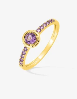 Bague en or jaune 750 ‰ et améthyste SO OR