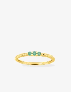 Bague en or jaune 750 ‰ et émeraude SO OR