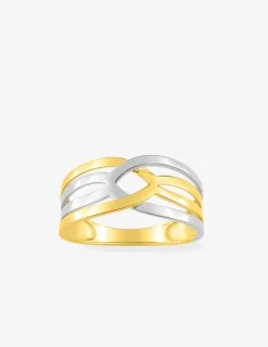 Bague en or jaune 750 ‰ et rhodium SO OR