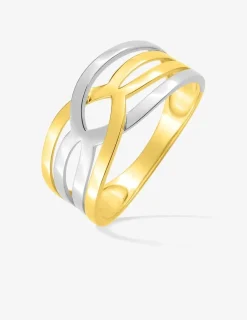 Bague en or jaune 750 ‰ et rhodium SO OR