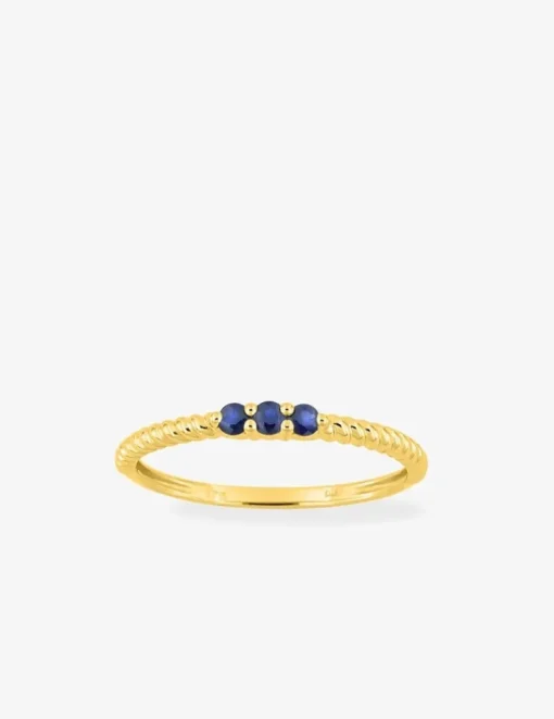 Bague en or jaune 750 ‰ et saphir SO OR