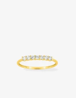 Bague en or jaune 750 ‰, oxydes de zirconium SO OR
