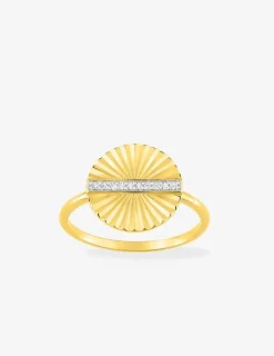 Bague en plaqué or et oxydes de zirconium SO OR
