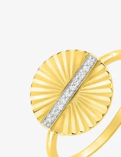 Bague en plaqué or et oxydes de zirconium SO OR