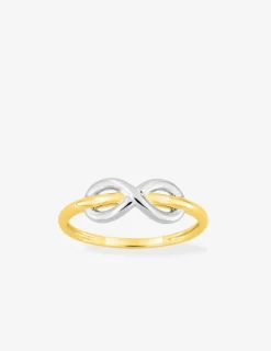 Bague en plaqué or et rhodium motif infini SO OR