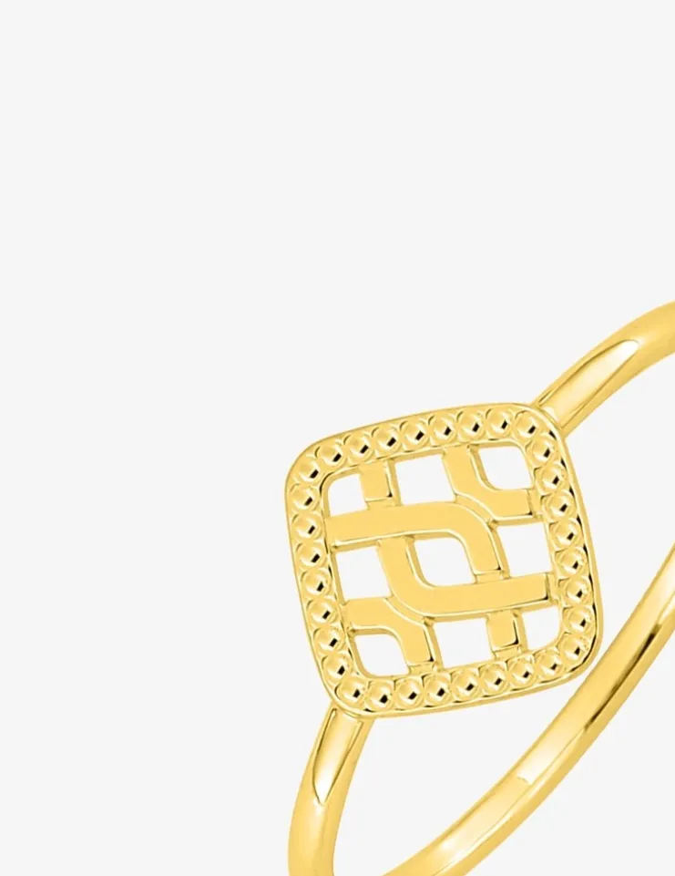 Bague en plaqué or motif original SO OR