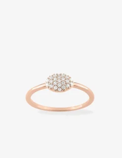 Bague en plaqué or rose serti d'oxydes de zirconium SO OR