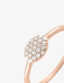 Bague en plaqué or rose serti d'oxydes de zirconium SO OR